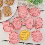 8 Pcs/Set Christmas Cookie Cutters Biscuit Mould Baking Mould