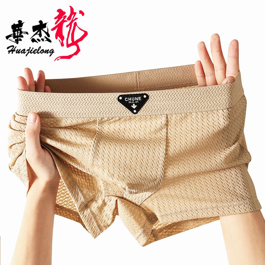 Smooth Ice Silk  Plain Men’s Underwear( set of 04)