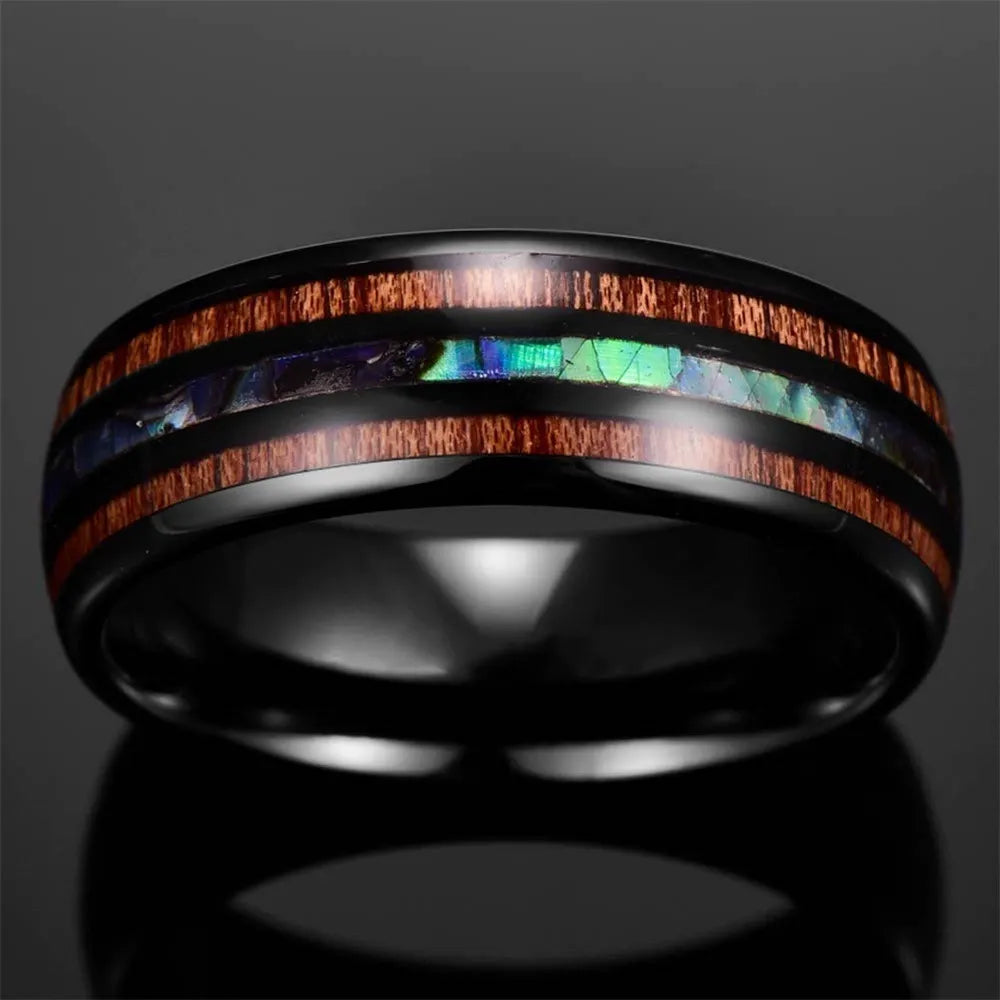 Men’s Rose Gold Wooden Finger Ring