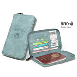 RFID Blocking Zippered Passport Organizer