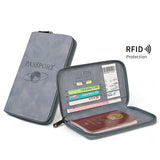 RFID Blocking Zippered Passport Organizer