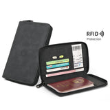 RFID Blocking Zippered Passport Organizer