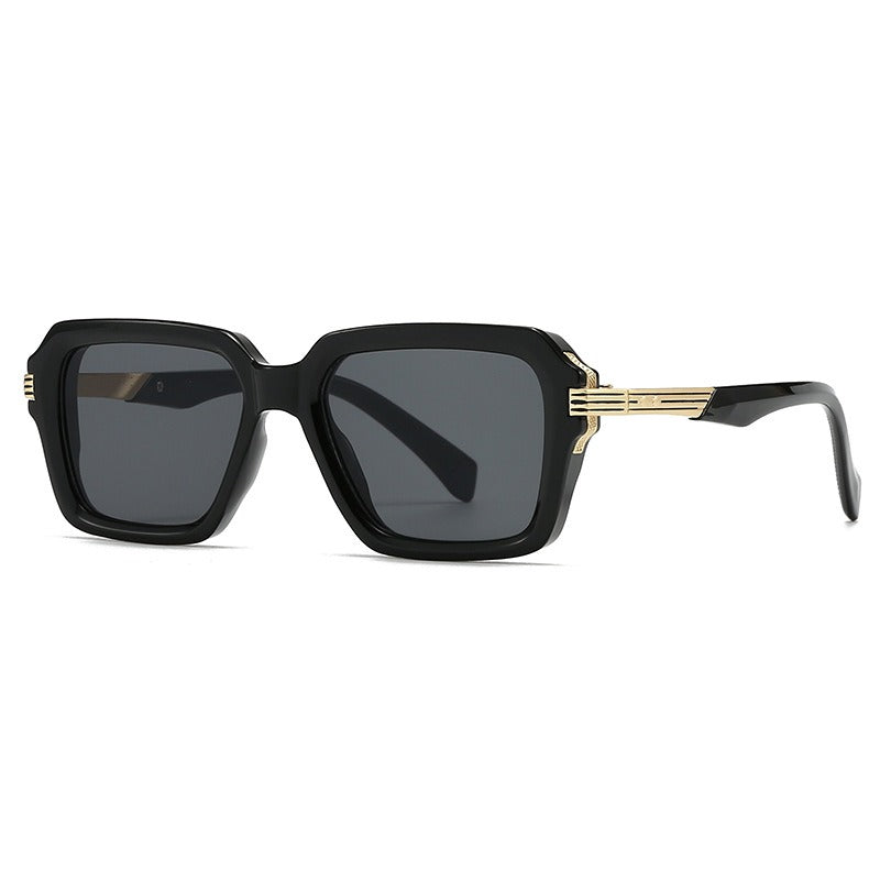 Retro Double Beam Square Frame Sunglasses