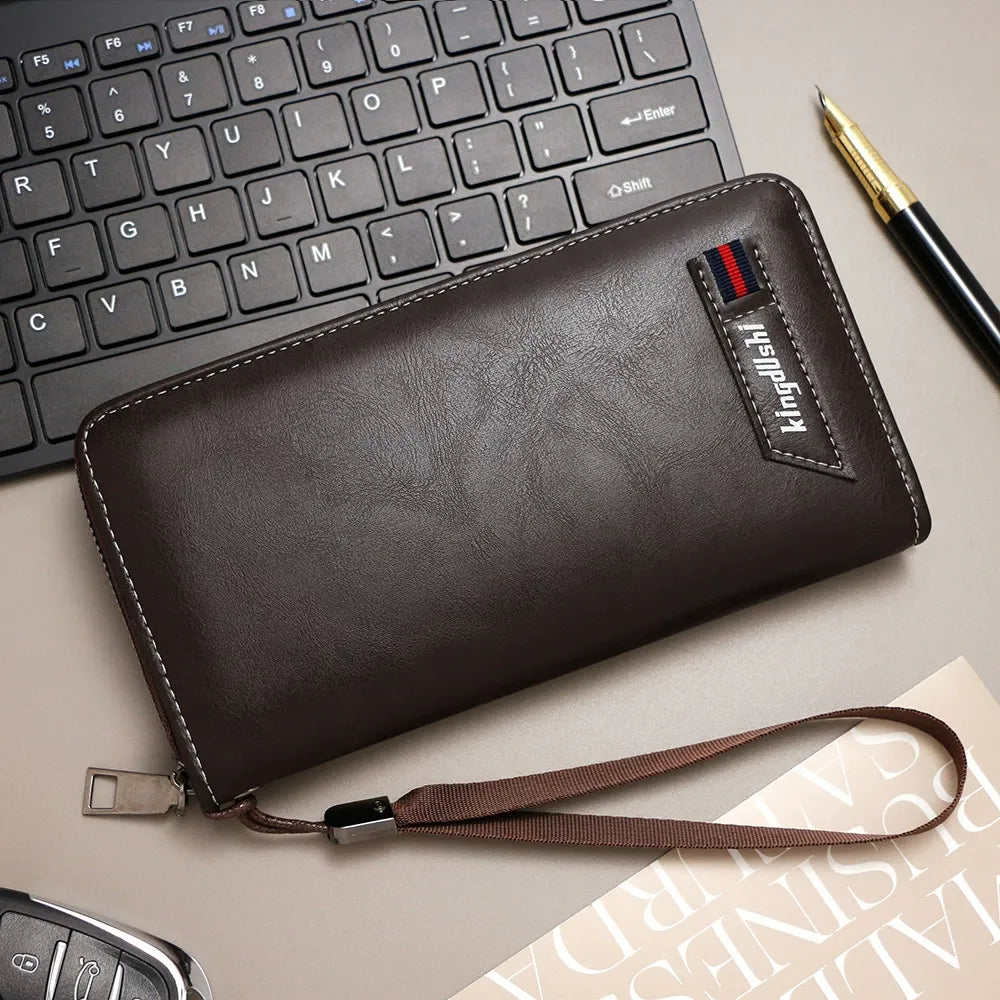 Long Zipper Men's Clutch Wallet