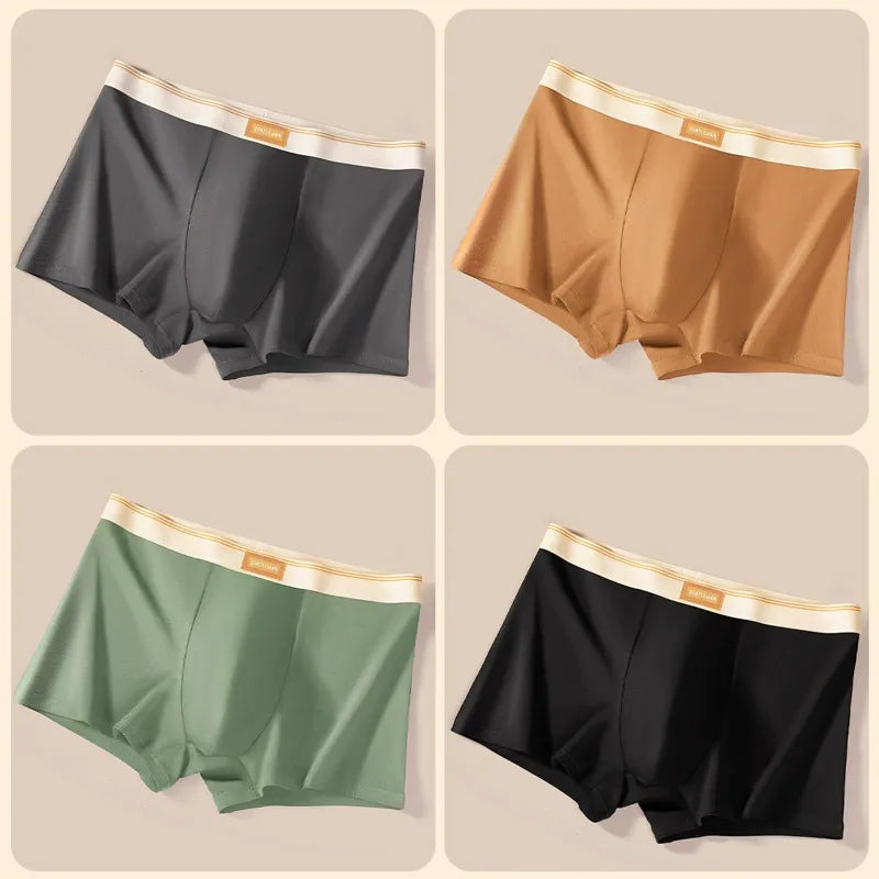 Plus Size Antibacterial Cotton Men's Underwear (4 Pieces)