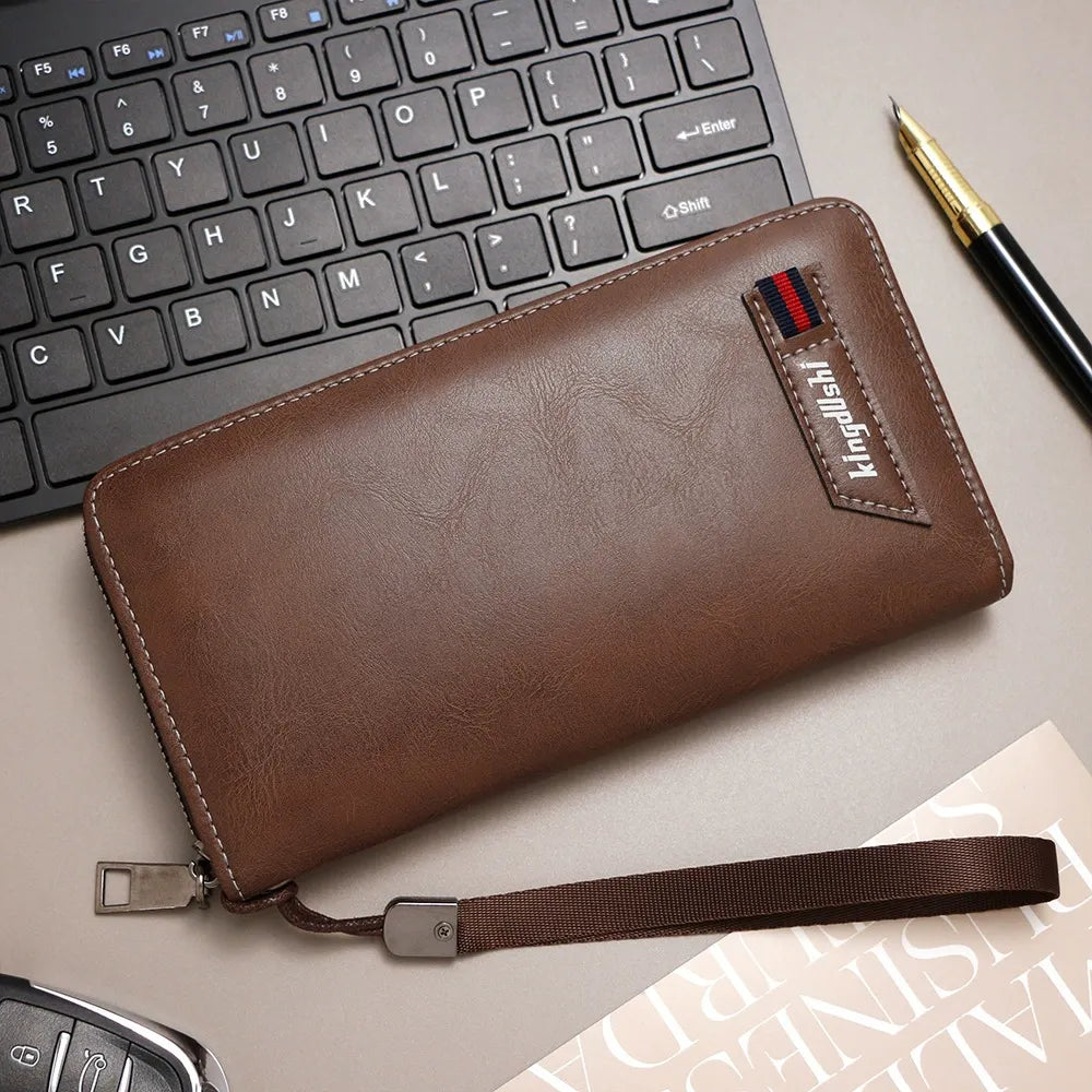 Long Zipper Men's Clutch Wallet