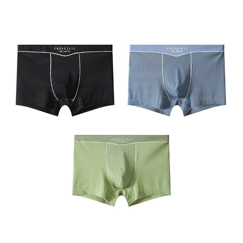 Smooth Ice Silk  Plain Men’s Underwear( set of 04)