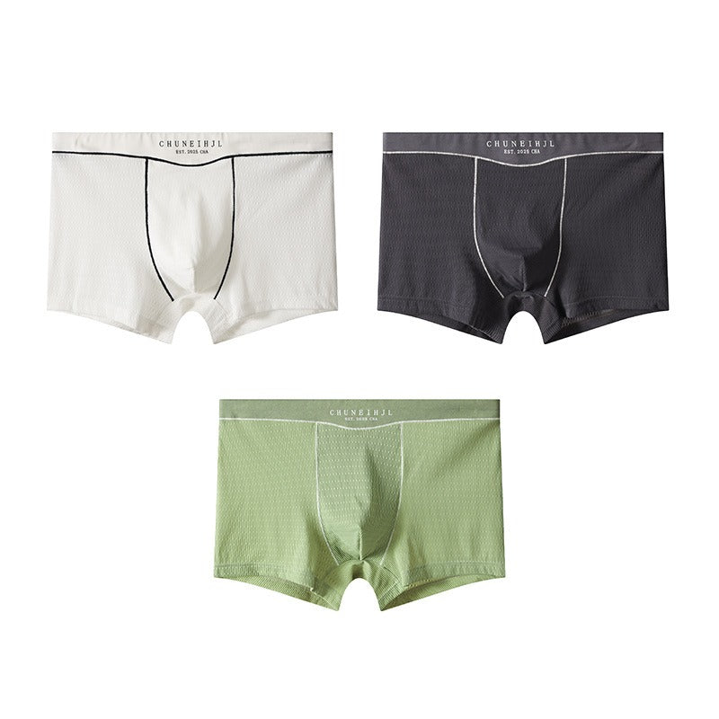 Smooth Ice Silk  Plain Men’s Underwear( set of 04)