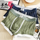 New Striped Cotton Boxer Briefs( Set of 03)
