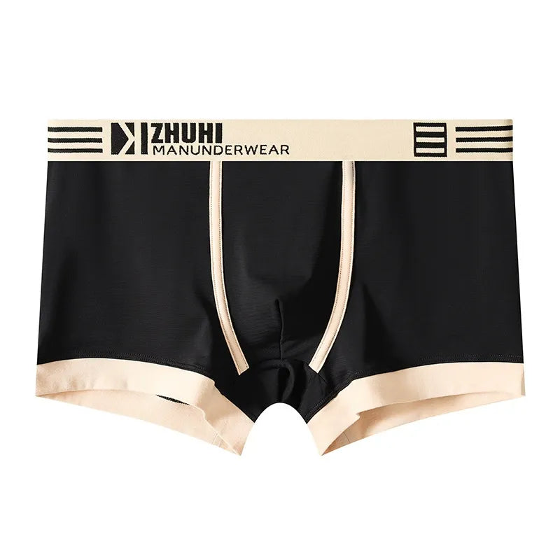 Breathable Ice Silk solid Color Men's Underwear (Set of 4)