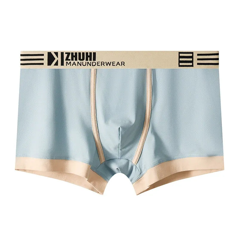 Breathable Ice Silk solid Color Men's Underwear (Set of 4)