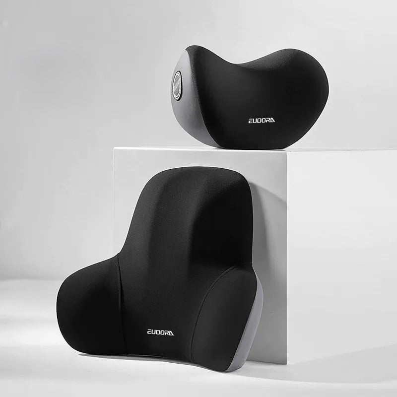 Comfortable Car Headrest Lumbar Pillow Set