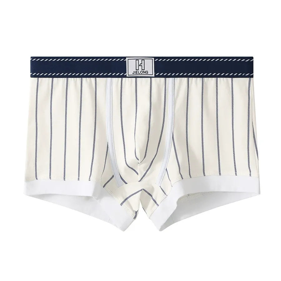 New Striped Cotton Boxer Briefs( Set of 03)