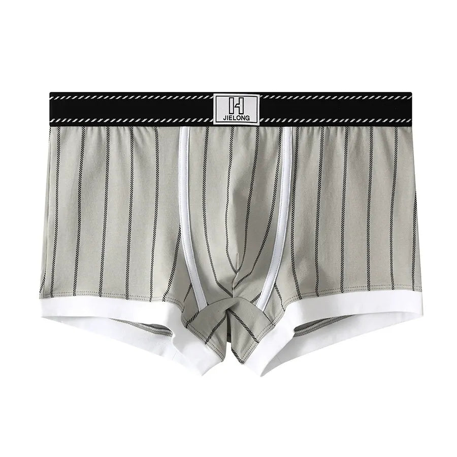 New Striped Cotton Boxer Briefs( Set of 03)
