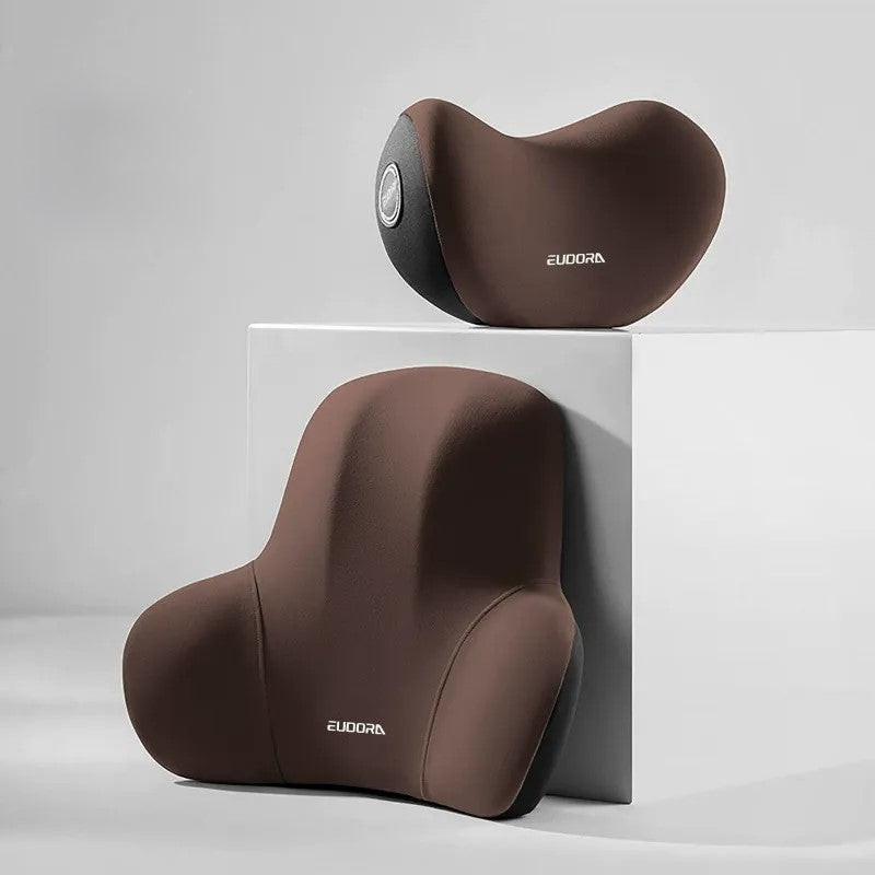 Comfortable Car Headrest Lumbar Pillow Set