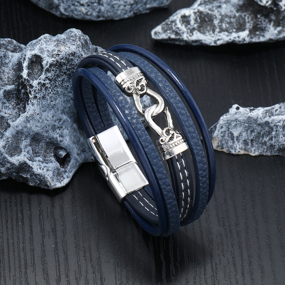 Multicolor Magnetic Men's Buckle Bracelet