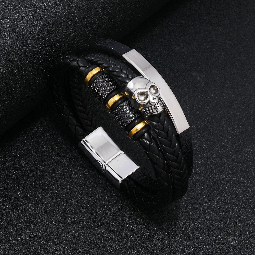 Classic Braided Genuine Leather Wristband