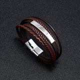 Multi-Layer Braided Men's Leather Bracelet