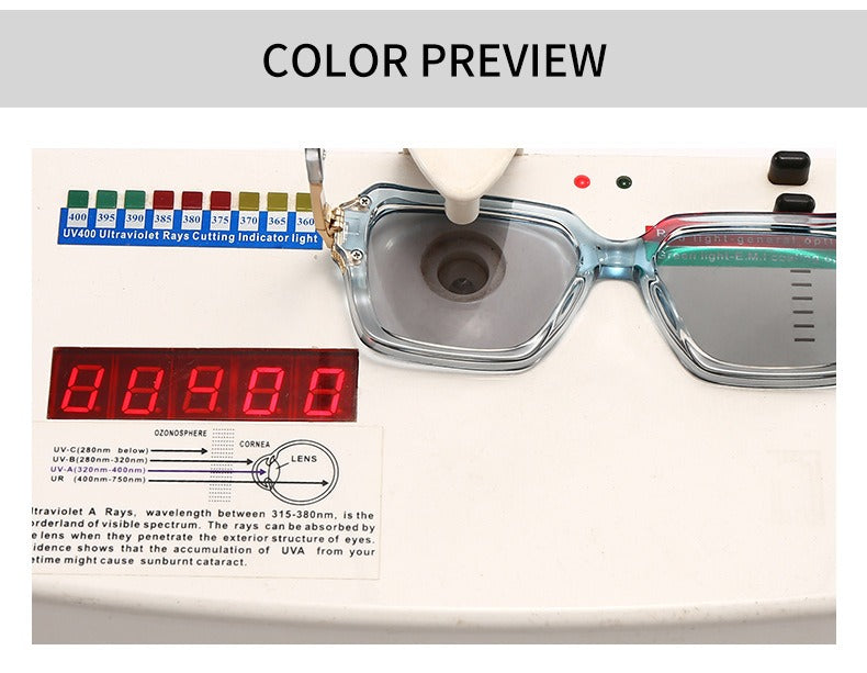 Retro Double Beam Square Frame Sunglasses