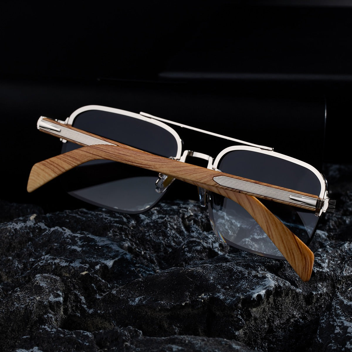 European Retro Frameless Men Sunglasses