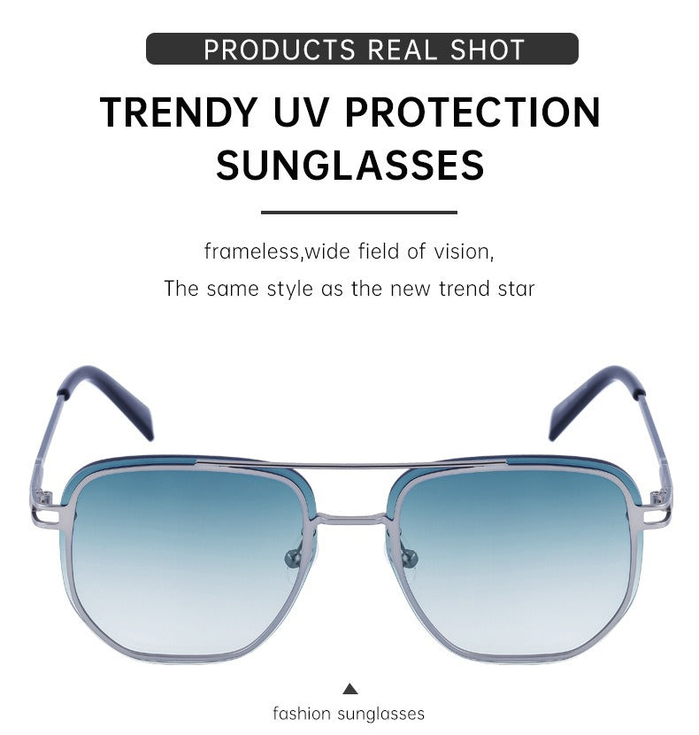 Kajira Square Frame Trim Sunglasses