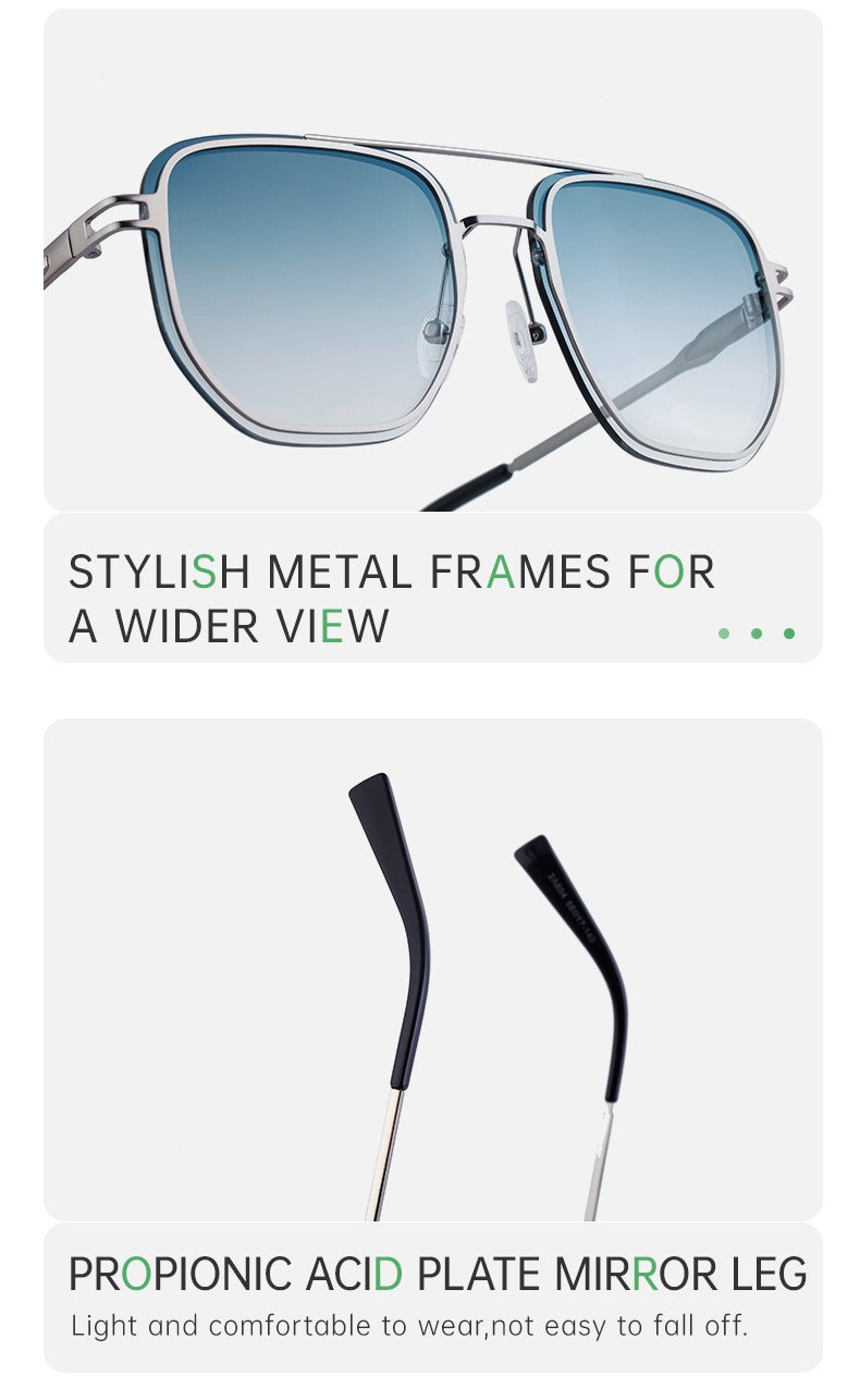 Kajira Square Frame Trim Sunglasses