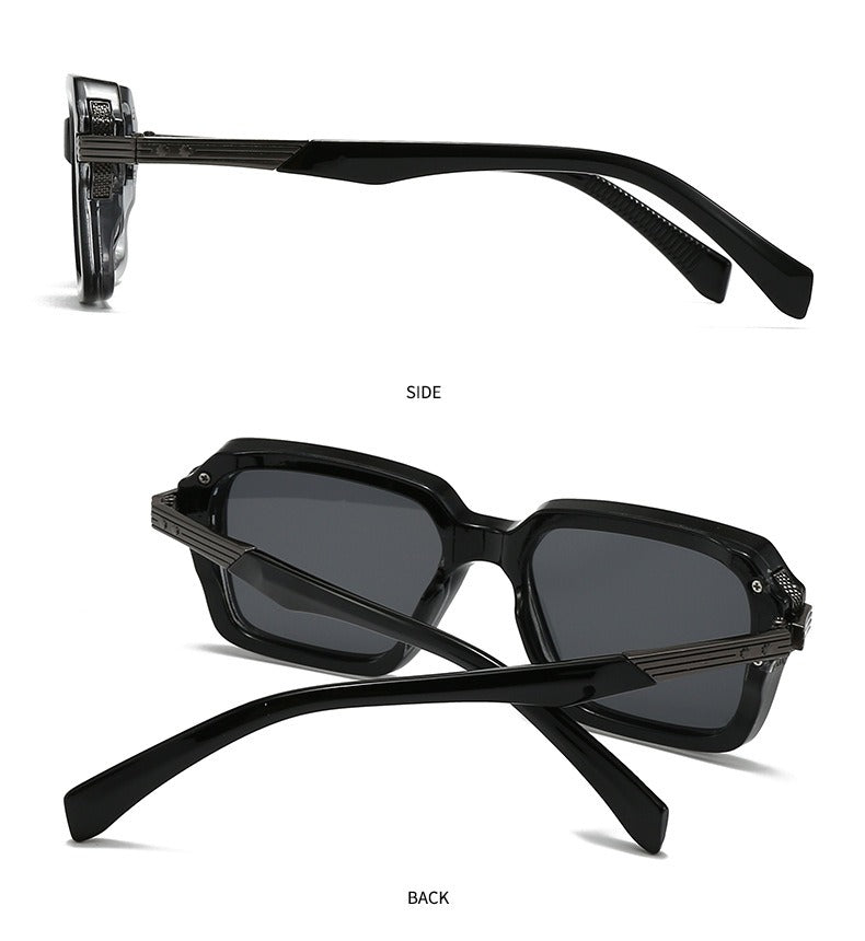 Retro Double Beam Square Frame Sunglasses