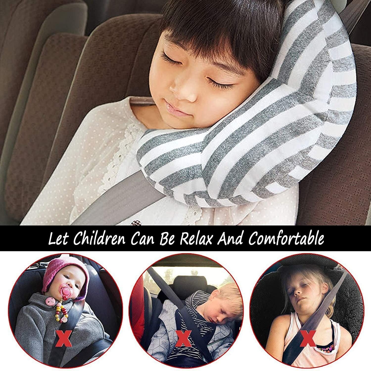 Soft Cotton Baby Car Travel Pillow