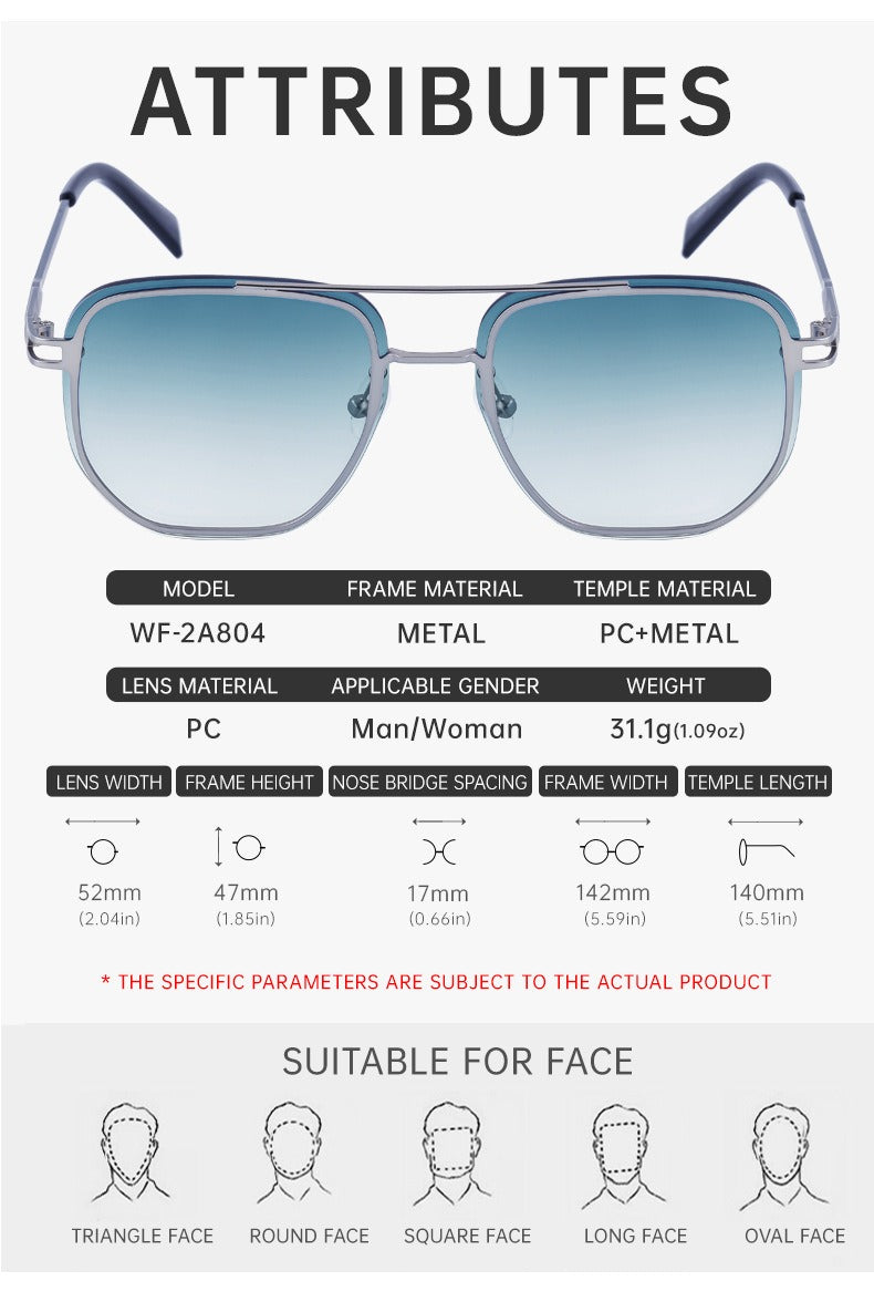 Kajira Square Frame Trim Sunglasses