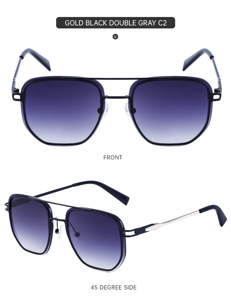 Kajira Square Frame Trim Sunglasses