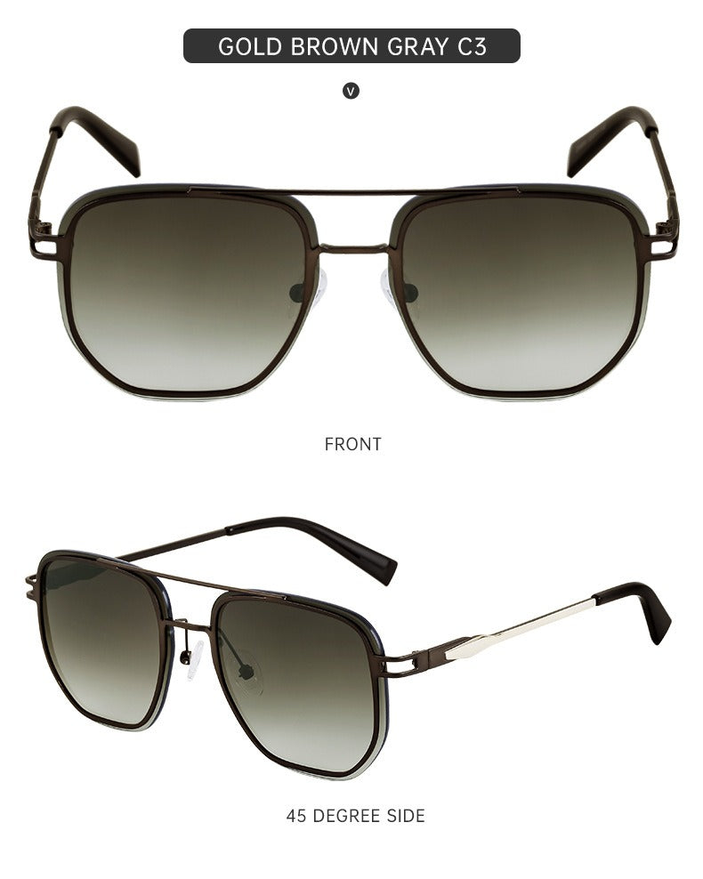 Kajira Square Frame Trim Sunglasses