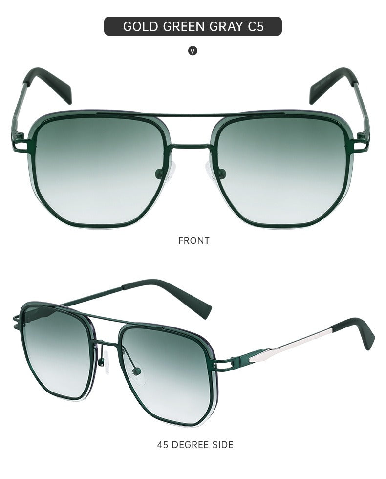 Kajira Square Frame Trim Sunglasses