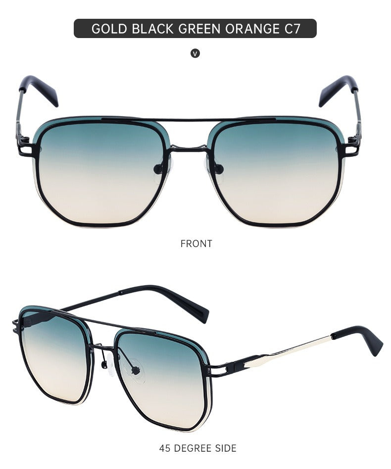 Kajira Square Frame Trim Sunglasses