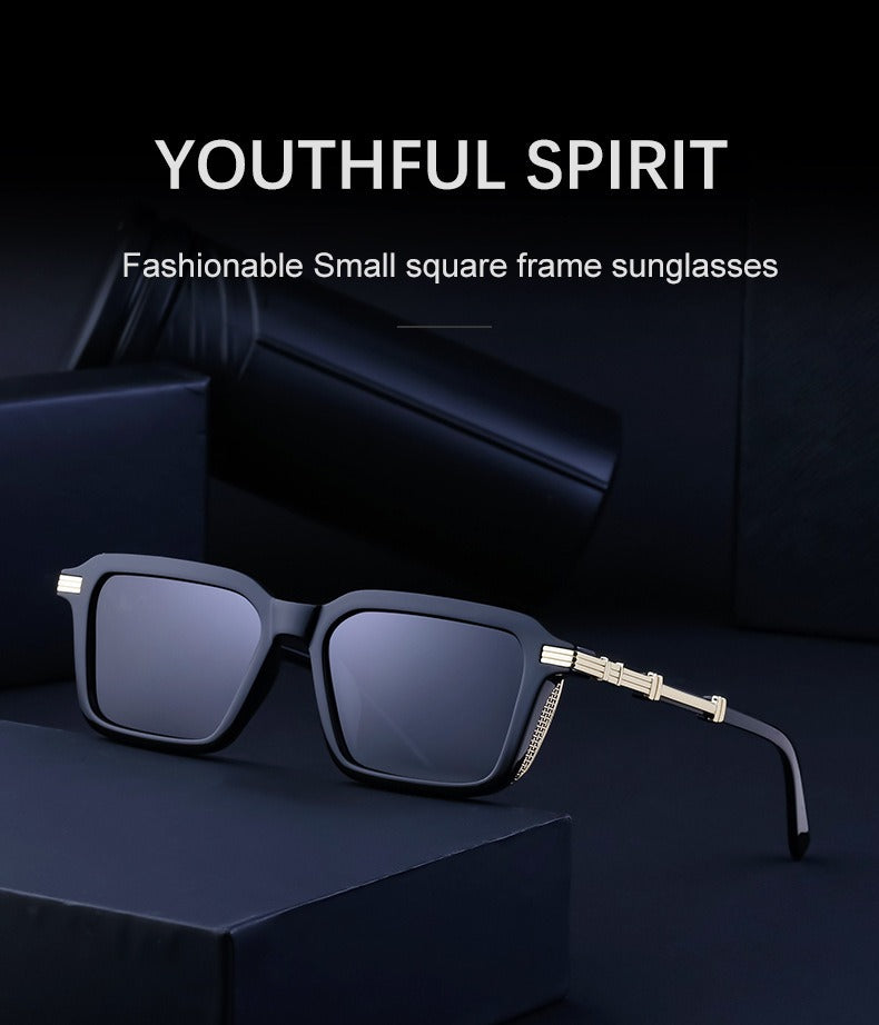 Retro INS Style Steampunk Square Sunglasses