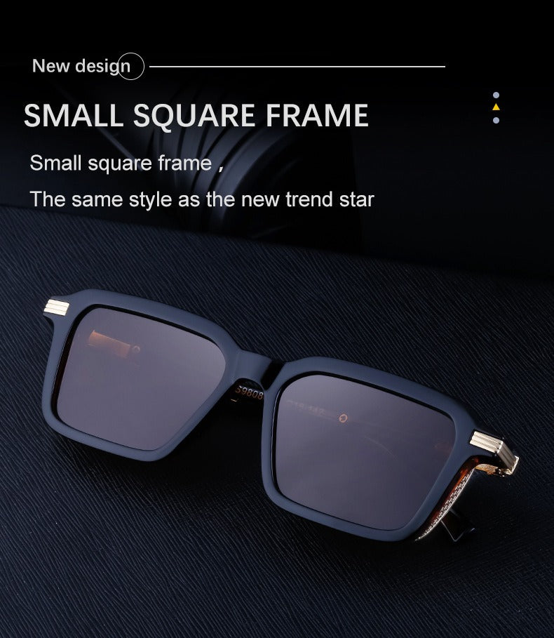 Retro INS Style Steampunk Square Sunglasses