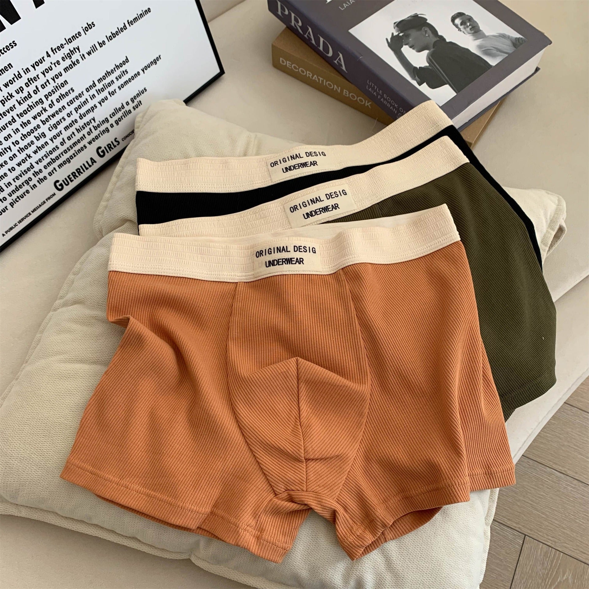 Threaded Contrast Color Men’s Boxer( Set of 04)
