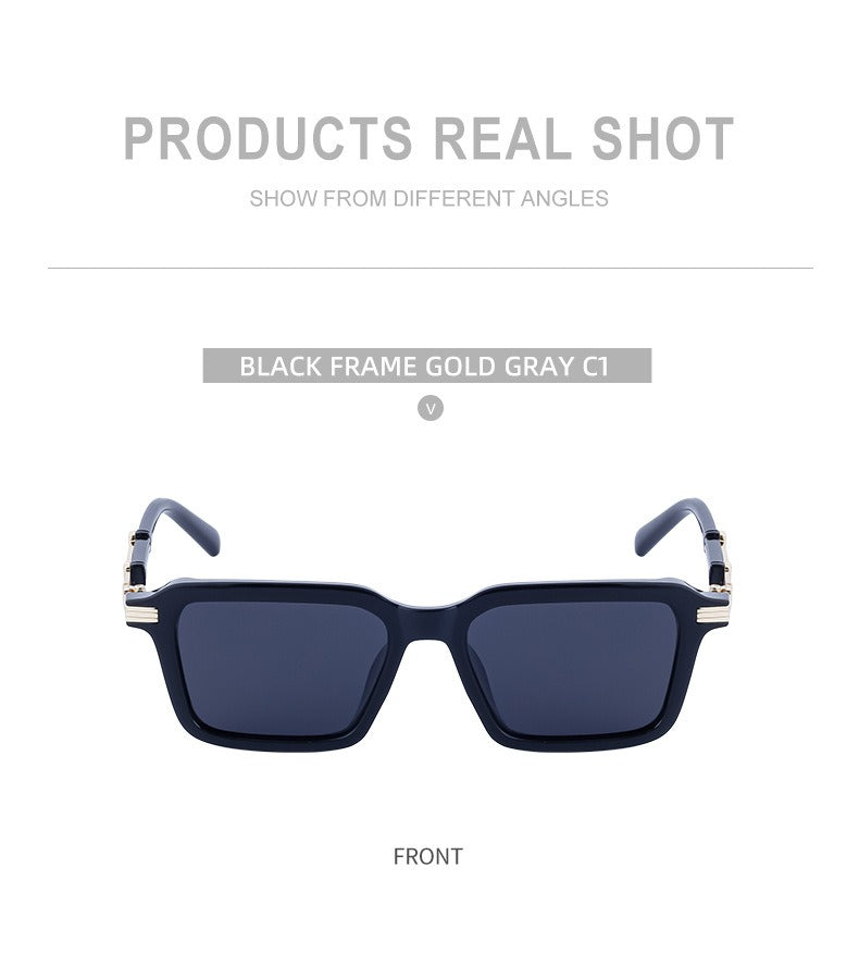 Retro INS Style Steampunk Square Sunglasses