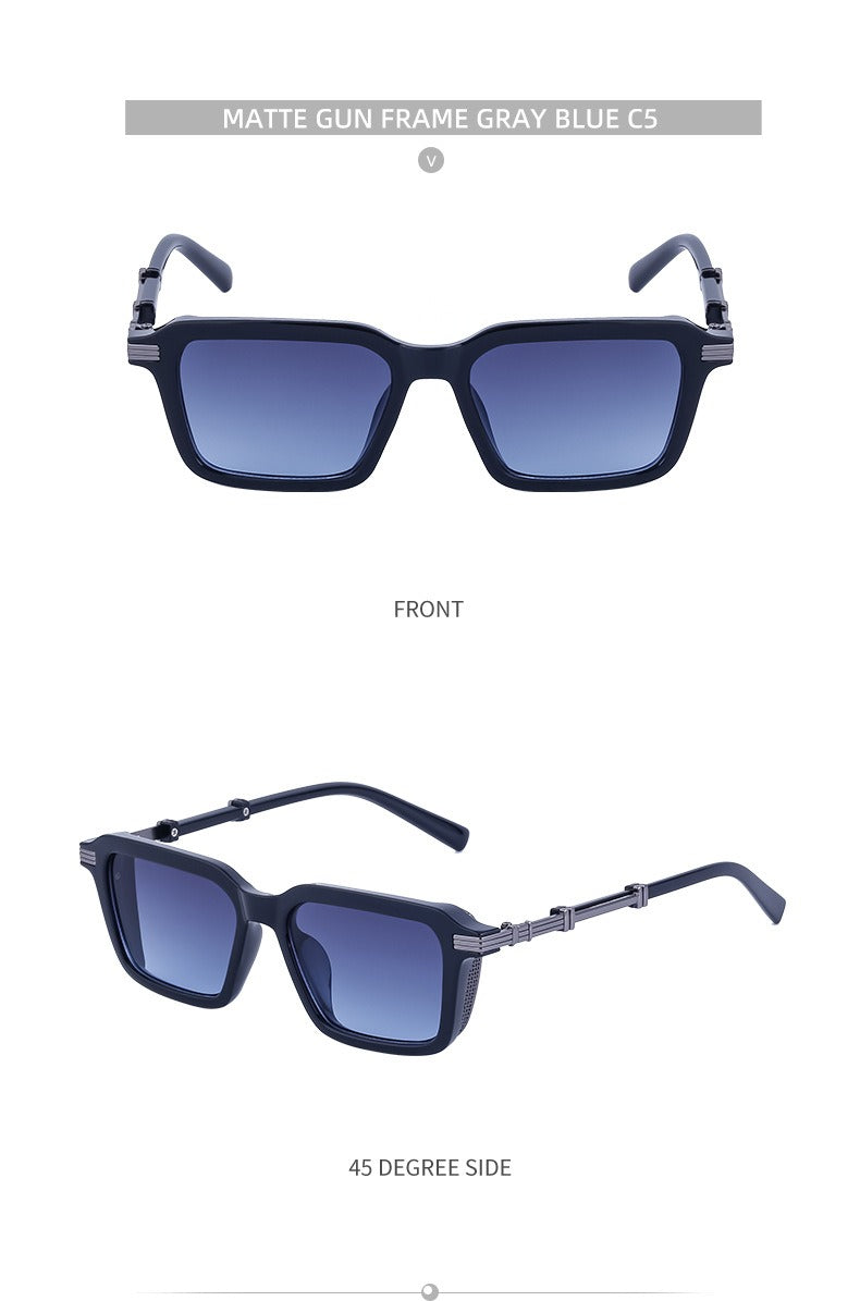 Retro INS Style Steampunk Square Sunglasses