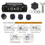 Car Solar Tire Pressure Monitoring System With Display