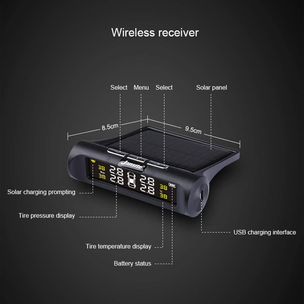 Car Solar Tire Pressure Monitoring System With Display