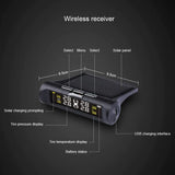 Car Solar Tire Pressure Monitoring System With Display