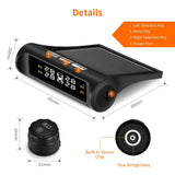 Car Solar Tire Pressure Monitoring System With Display
