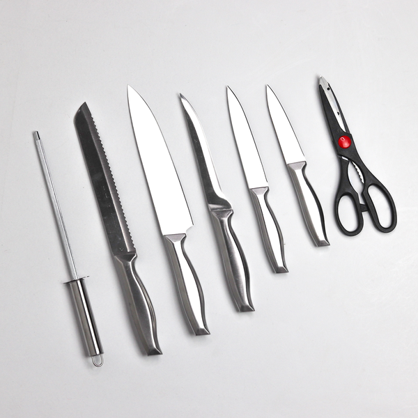 Buy Wholesale China Hot Sale 7pcs Steel Head Kitchen Knife Set With Scissors  And Knife Holder & Kitchen Knives Set at USD 80