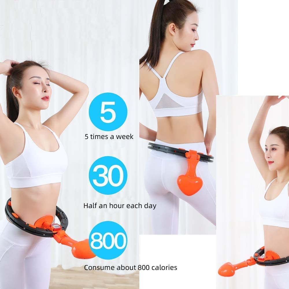 Adjustable Auto Counting Belly Reducer Waist Ring Hoop (6547424870434)