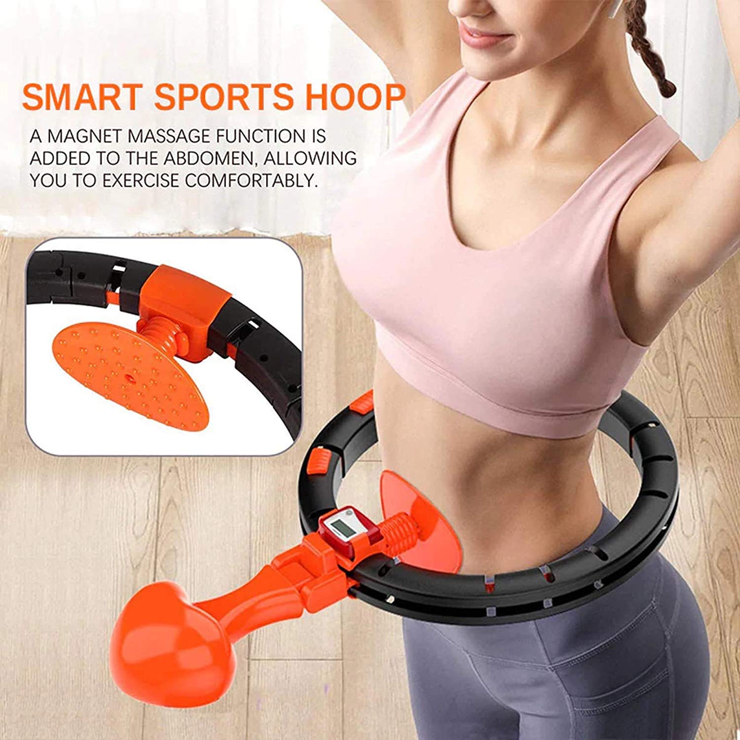 Adjustable Auto Counting Belly Reducer Waist Ring Hoop (6547424870434)