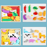 Cartoon Animal Fruit Educational Puzzle Toy