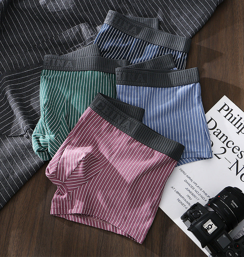 Men's Breathable Striped Premium Boxer ( Set Of 03 )