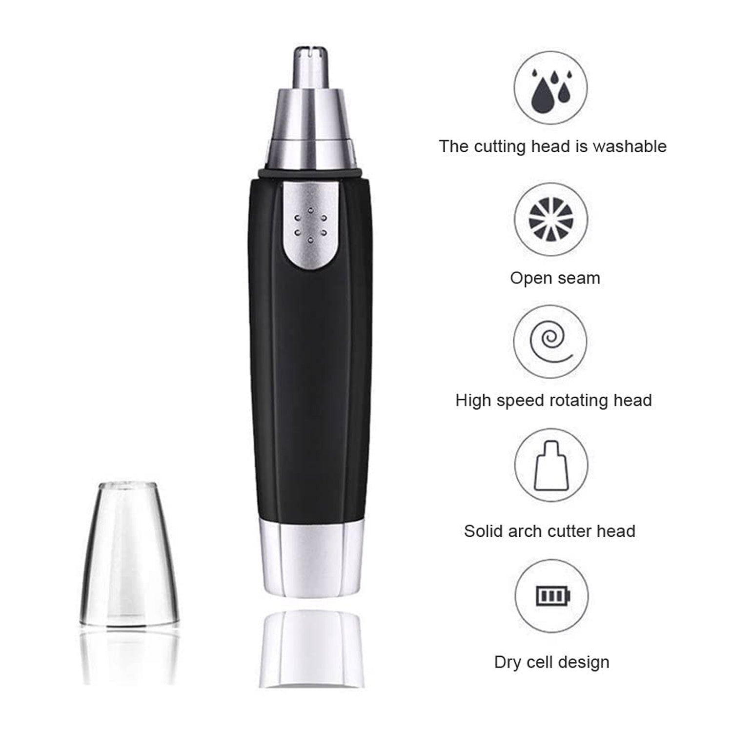 NON RECHARGABLE MINI NOSE AND EAR HAIR TRIMMER