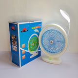 Portable Chargeable Mini Electric Fan With LED Light Lamp