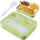 3 Grid lunch & tiffin box with spoon